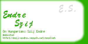 endre szij business card